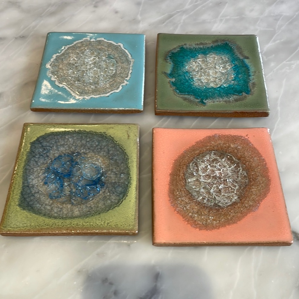 NWT - set of 4 agate coasters from Anthropologie